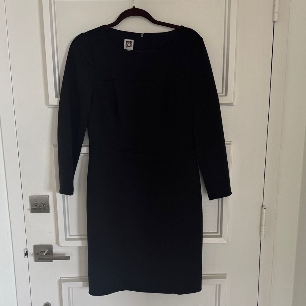 Anne Klein Classic Black Long Sleeve Dress